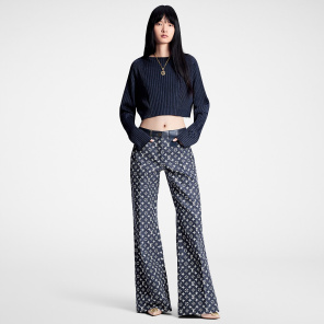 Louis Vuitton Ribbed Knit Cropped Jumper